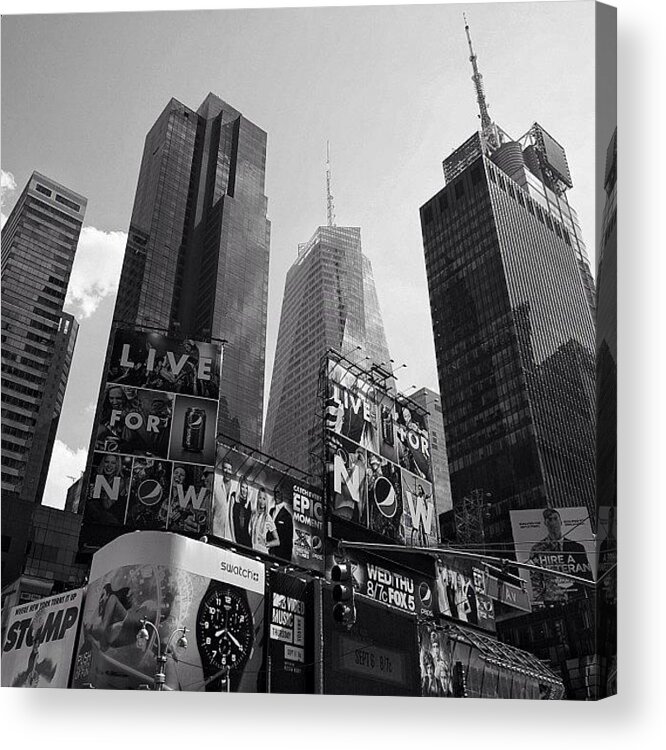 Igersnyc Acrylic Print featuring the photograph Times Square - Ny by Joel Lopez