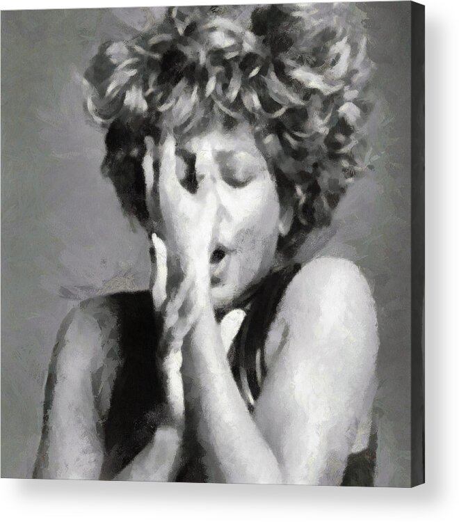 Tina Acrylic Print featuring the photograph Tina Turner - Emotion by Paulette B Wright