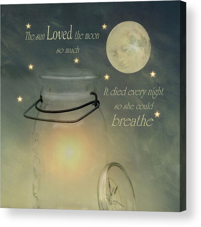 Moon Acrylic Print featuring the photograph To Love the Moon by Robin-Lee Vieira
