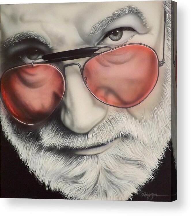 Jerry Garcia Acrylic Print featuring the painting Touch of Grey by Darren Robinson