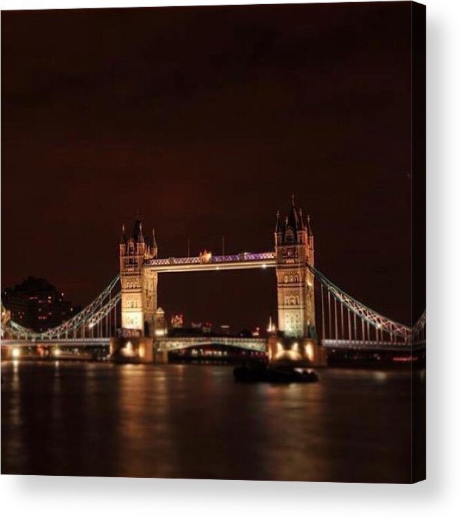  Acrylic Print featuring the photograph Tower Bridge - London Village by Drew Gibson