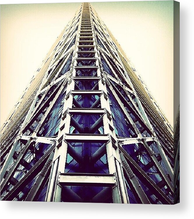 Picofday Acrylic Print featuring the photograph Tower Corner In Barcelona by John Burley