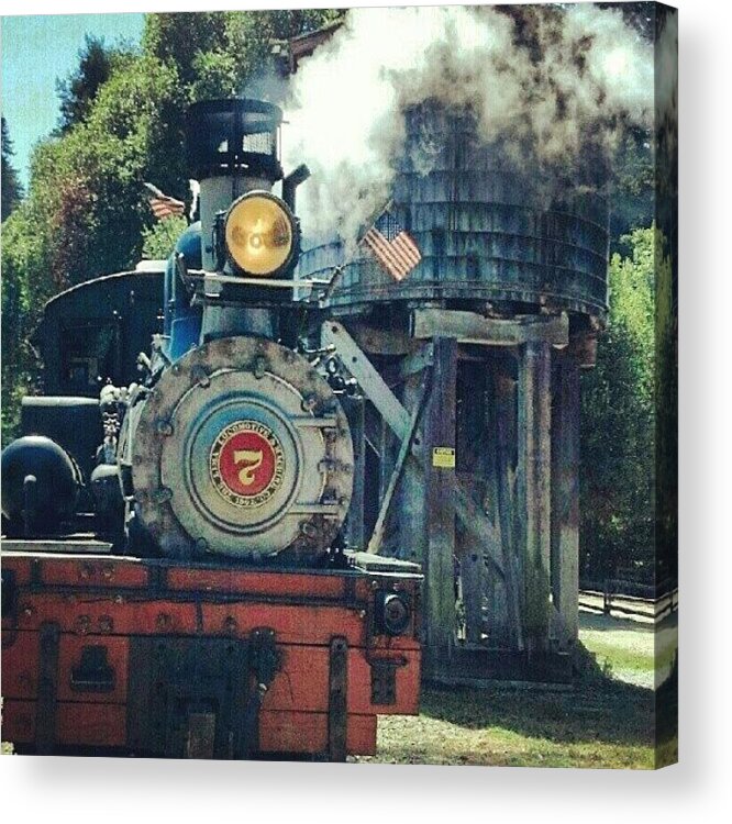 Picoftheweek Acrylic Print featuring the photograph #train #oldschool #oldskool #steam by Geoff Rogers