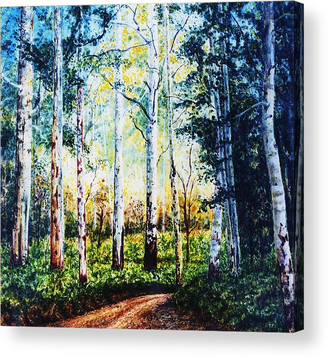 Trees Acrylic Print featuring the painting Trees by Hartmut Jager