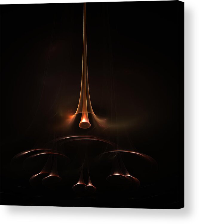 Fractal Acrylic Print featuring the digital art Trumpet of Doom by Richard Ortolano