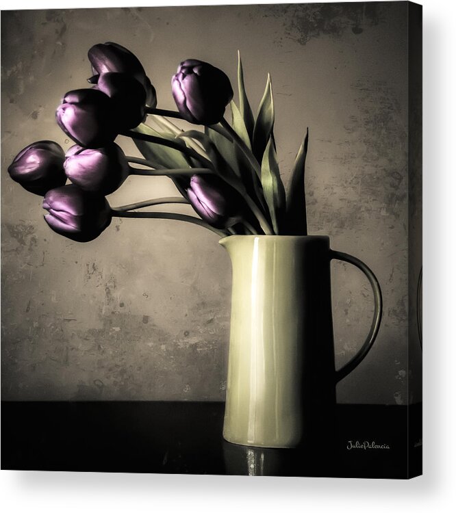 Still Life Acrylic Print featuring the photograph Tulips in the Evening Light by Julie Palencia