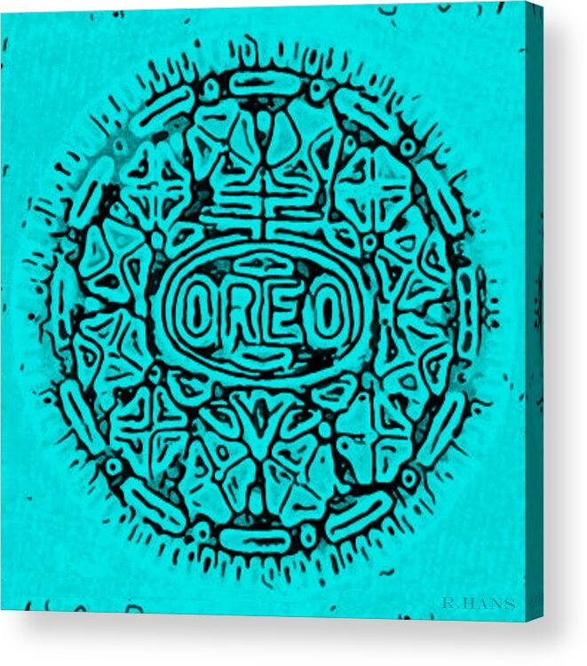 Oreo Acrylic Print featuring the photograph Turquoise Oreo by Rob Hans