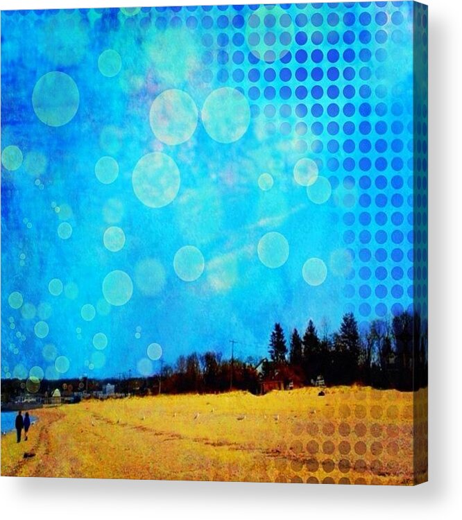 Altered Acrylic Print featuring the photograph Two At Twilight #instaphoto #altered by Robin Mead