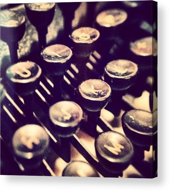 Ig_colombia Acrylic Print featuring the photograph #typewriter #keyboard by Katalina Fuentes