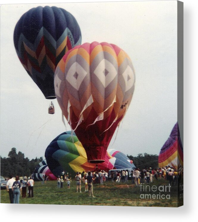 Hot Air Balloons Acrylic Print featuring the photograph Up and away by Susan Williams