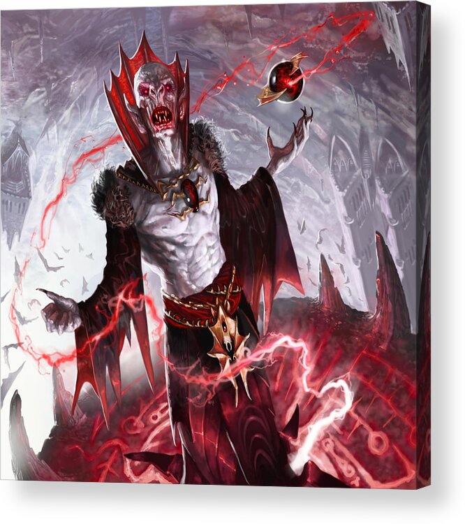 Fantasy Acrylic Print featuring the digital art Vampire Soul-Channeler by Ryan Barger