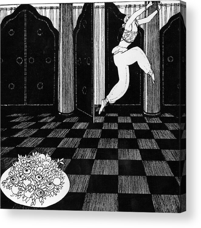 Ballet Acrylic Print featuring the painting Vaslav Nijinsky in Scheherazade by Georges Barbier