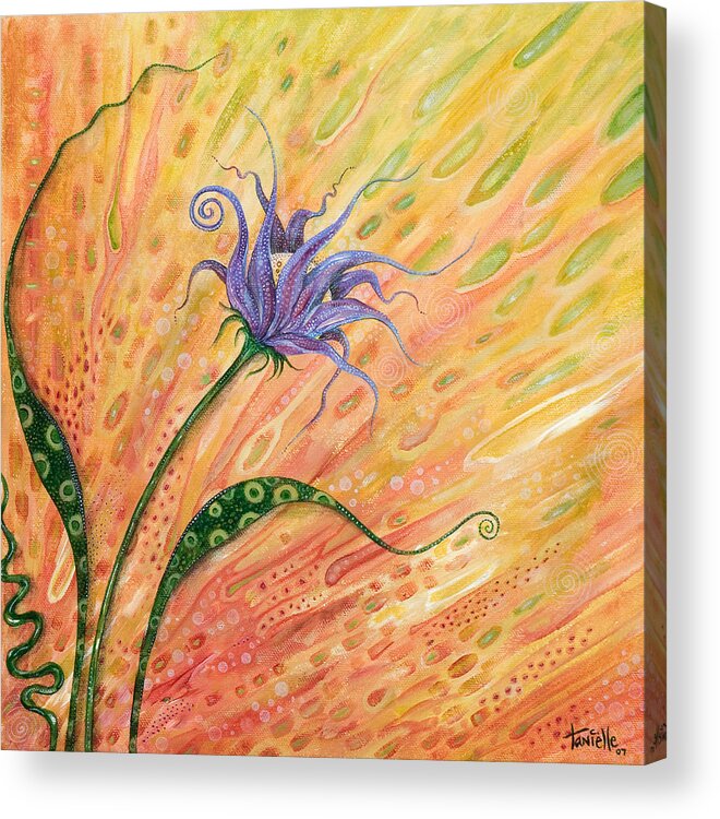 Floral Acrylic Print featuring the painting Verve by Tanielle Childers