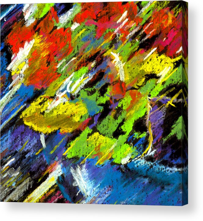 Contemporary Painting Acrylic Print featuring the painting Colorful Impressions by Tanya Filichkin