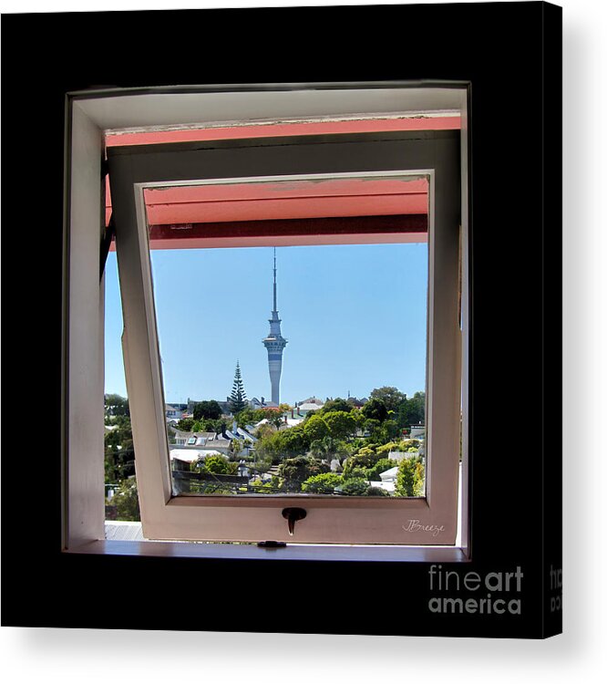 Window Acrylic Print featuring the photograph Artist's View in Auckland NZ by Jennie Breeze