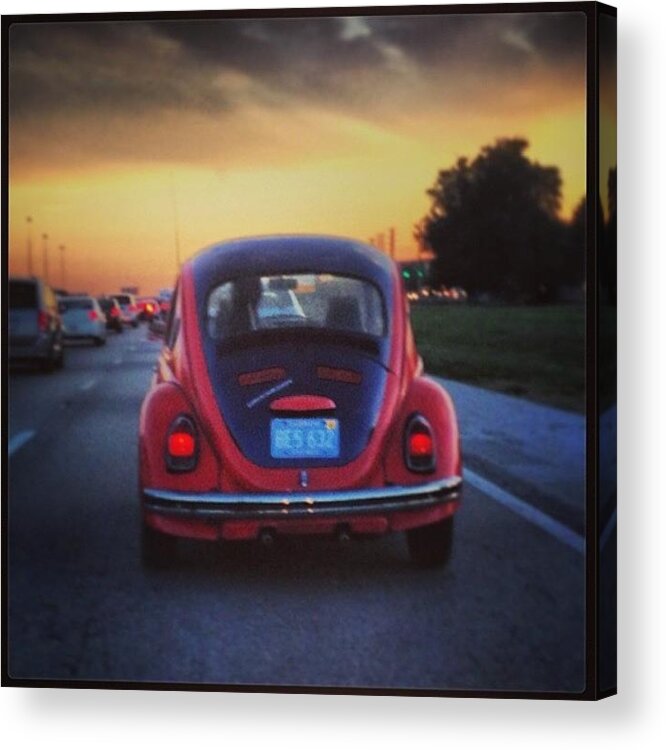 Vwbug Acrylic Print featuring the photograph #vw #beetle #volkswagen #bug #car by James Roberts
