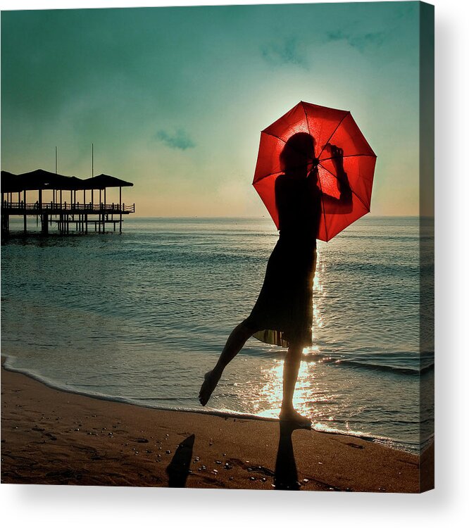 Conceptual Acrylic Print featuring the photograph Watch Her Disappear by Ambra