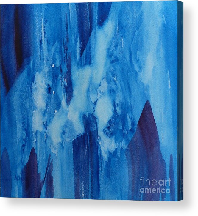 Hortensia Acrylic Print featuring the painting Wave by Donna Acheson-Juillet