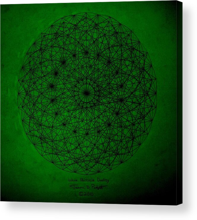 Fractals Acrylic Print featuring the drawing Wave Particle Duality II by Jason Padgett