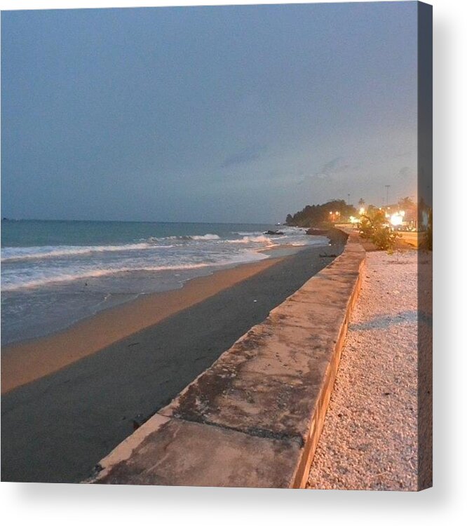 Beach Acrylic Print featuring the photograph Went For A Walk 🌊🌅 by Patsy Ramsahai