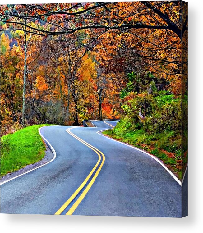 West Virginia Acrylic Print featuring the photograph West Virginia Curves 2 by Steve Harrington