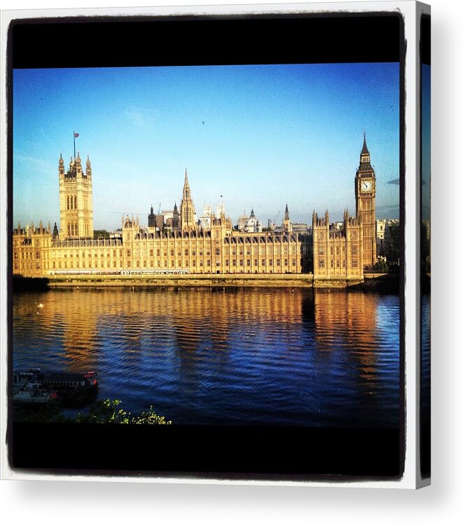 London Framed Prints Acrylic Print featuring the photograph Westminster Reflections by Maeve O Connell