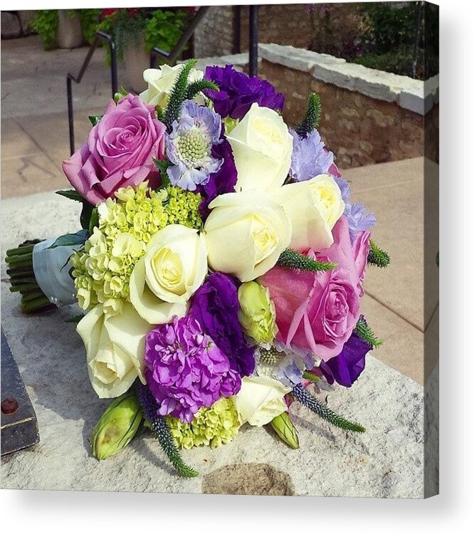 Elizabethwraydesign Acrylic Print featuring the photograph What A Fun, Bright Bouquet. There's by Allison Pudlik