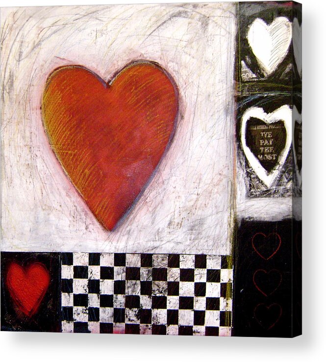 Heart Acrylic Print featuring the painting While Others Promise We pay the Most by Gerry High