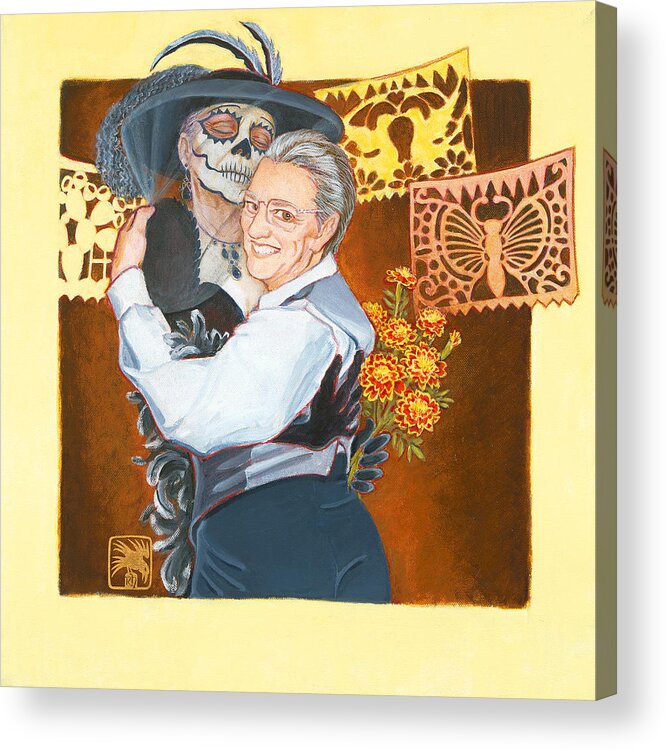 Art Scanning Acrylic Print featuring the painting Widow's Waltz 1 by Ruth Hooper