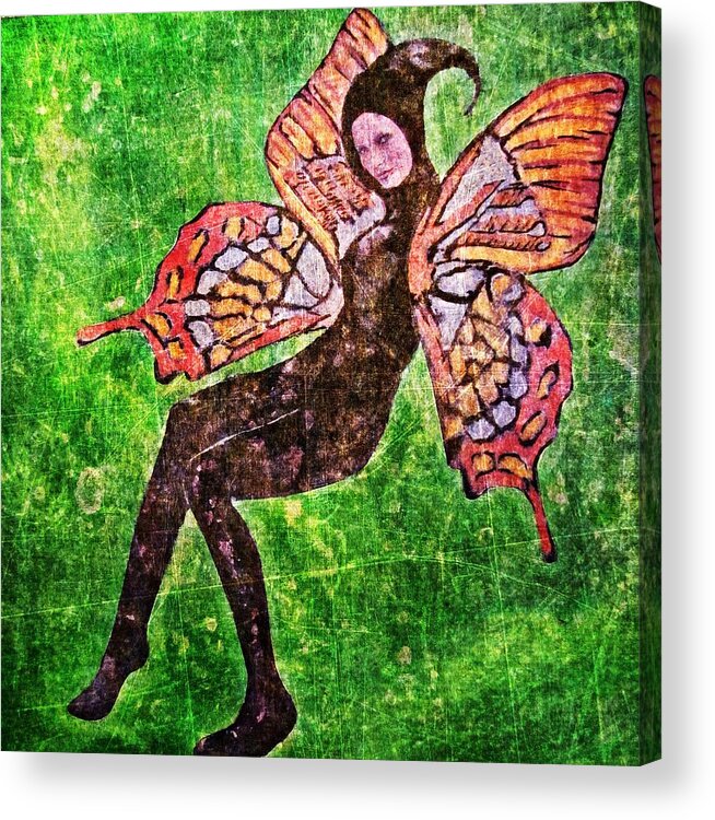 Women Acrylic Print featuring the digital art Wings 17 by Maria Huntley