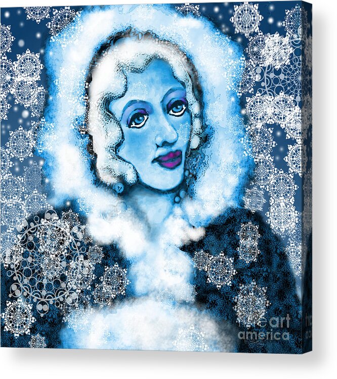Beauty Acrylic Print featuring the digital art Winter Blues by Carol Jacobs