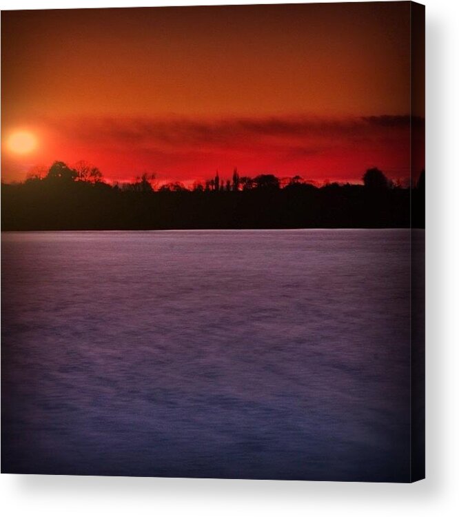 Sunset Acrylic Print featuring the photograph Winter Sunset by Phil Tomlinson