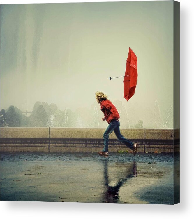 Wind Acrylic Print featuring the photograph With The Wind by Ambra