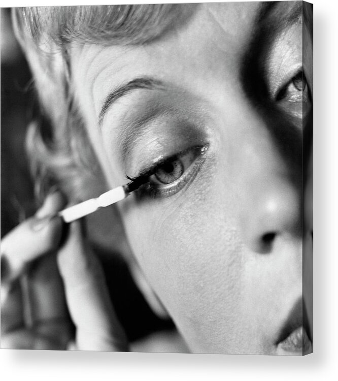Personality Acrylic Print featuring the photograph Woman Applying Mascara by Frances McLaughlin-Gill