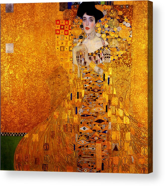 Womangustav Klimt Acrylic Print featuring the painting Woman #2 by Celestial Images