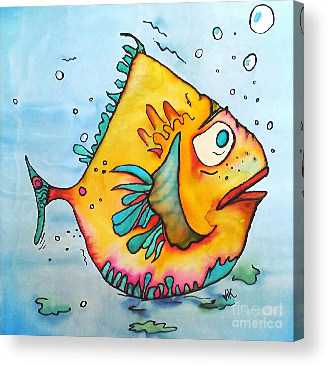 Fish Acrylic Print featuring the painting Big Charlie by Vickie Scarlett-Fisher