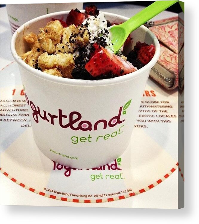 Snacktime Acrylic Print featuring the photograph Yeah Guys, Get Real #yogurtland by Jordan Weaver