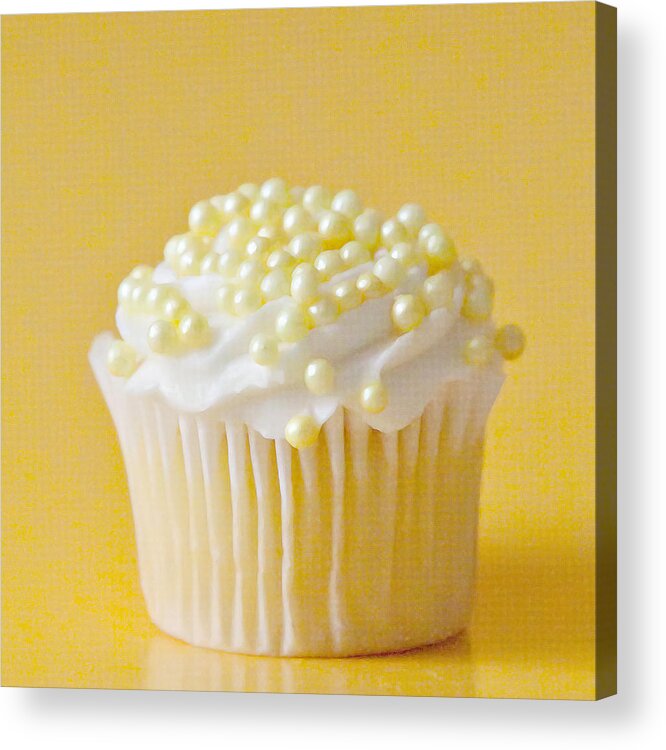 Cupcake Acrylic Print featuring the photograph Yellow Sprinkles by Art Block Collections