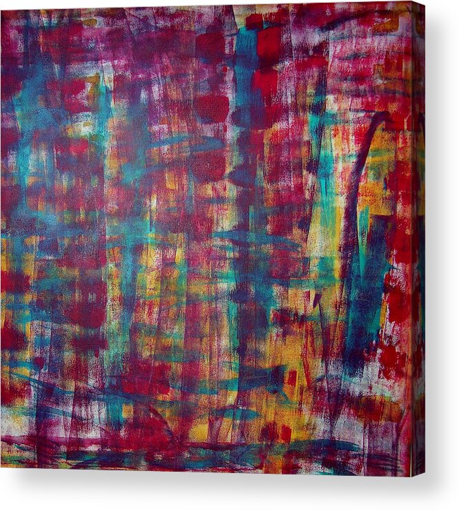 Abstract Painting Acrylic Print featuring the painting Z2 by KUNST MIT HERZ Art with heart