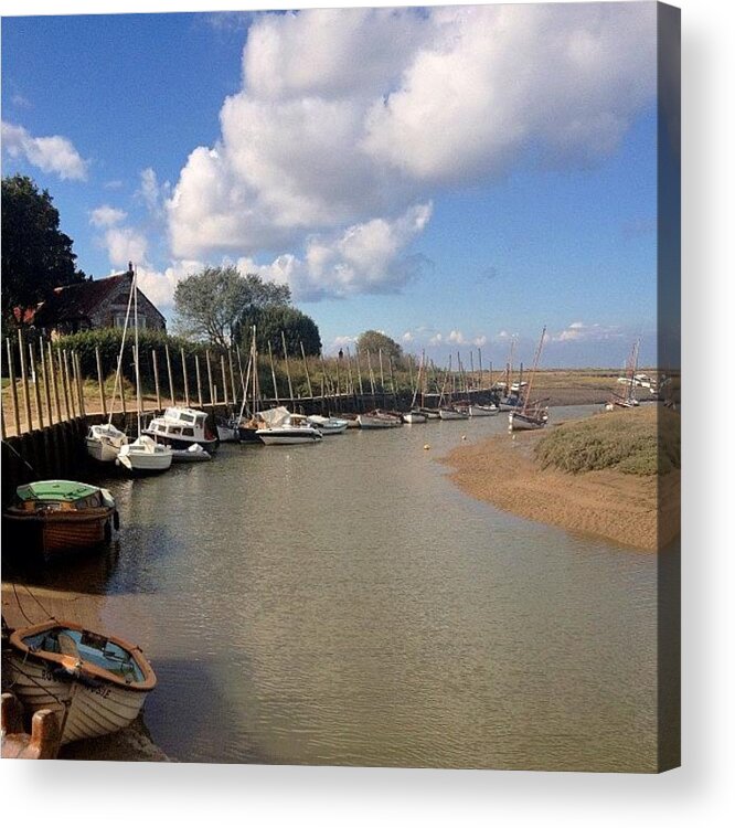 Textgram Acrylic Print featuring the photograph Blakeney Norfolk #iphoneography #1 by Dave Lee