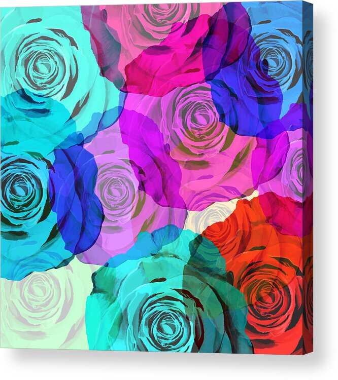 Affection Acrylic Print featuring the photograph Colorful Roses Design #1 by Setsiri Silapasuwanchai