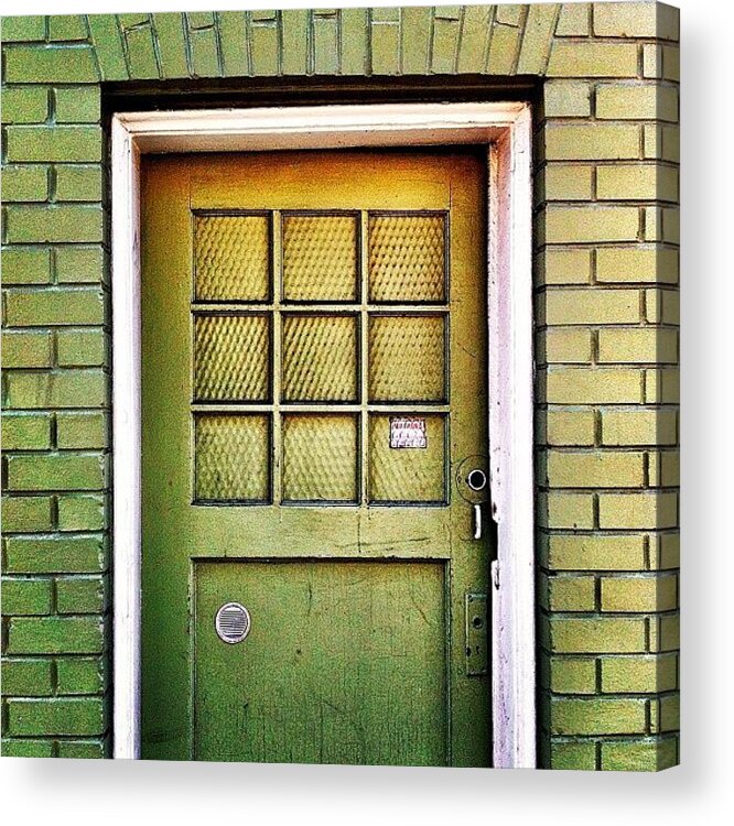 Doorsgalore Acrylic Print featuring the photograph Green Door #1 by Julie Gebhardt