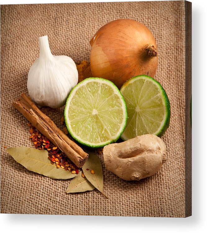 Aromatic Acrylic Print featuring the photograph Ingredients #1 by Tom Gowanlock