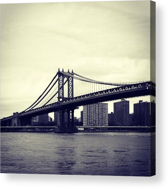 Bridge Acrylic Print featuring the photograph Manhattan Bridge - Ny #1 by Joel Lopez