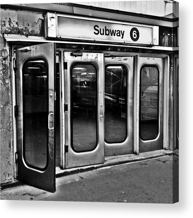 Newyorker Acrylic Print featuring the photograph #ny #metro #1 by Joel Lopez