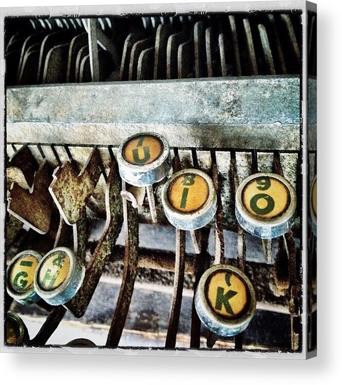 Teamrebel Acrylic Print featuring the photograph Old Type Keys #1 by Natasha Marco