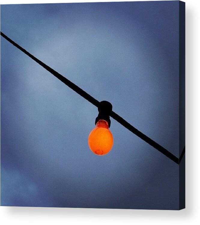 Orange Acrylic Print featuring the photograph Orange Light Bulb #1 by Matthias Hauser