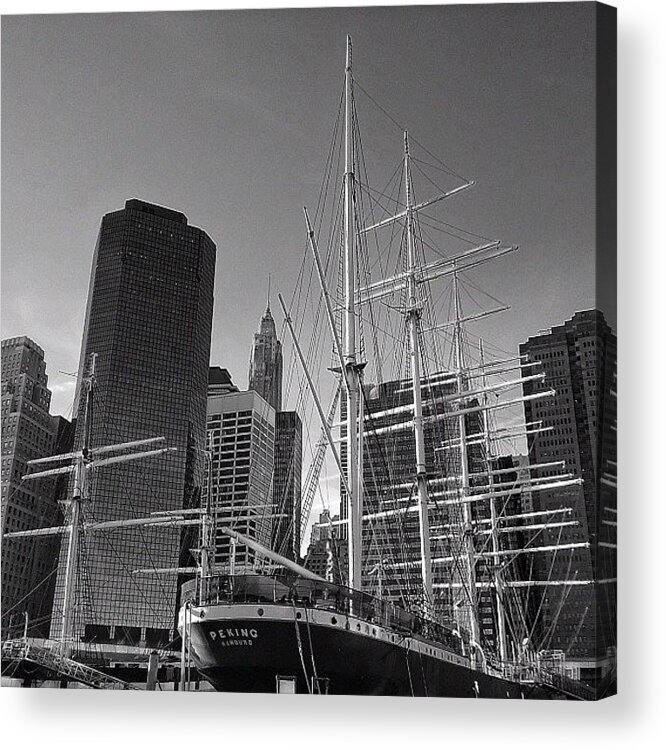 Igersnyc Acrylic Print featuring the photograph South Street Seaport - New York #1 by Joel Lopez