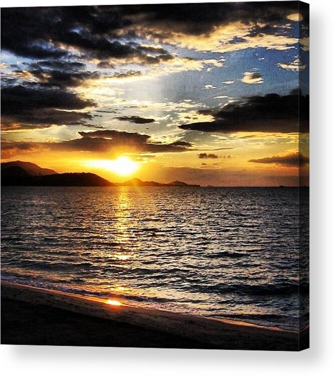  Acrylic Print featuring the photograph Tropical Sunset #1 by Luisa Azzolini