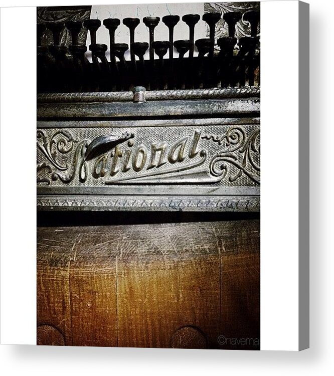 Antique Acrylic Print featuring the photograph Vintage Cash Register #1 by Natasha Marco